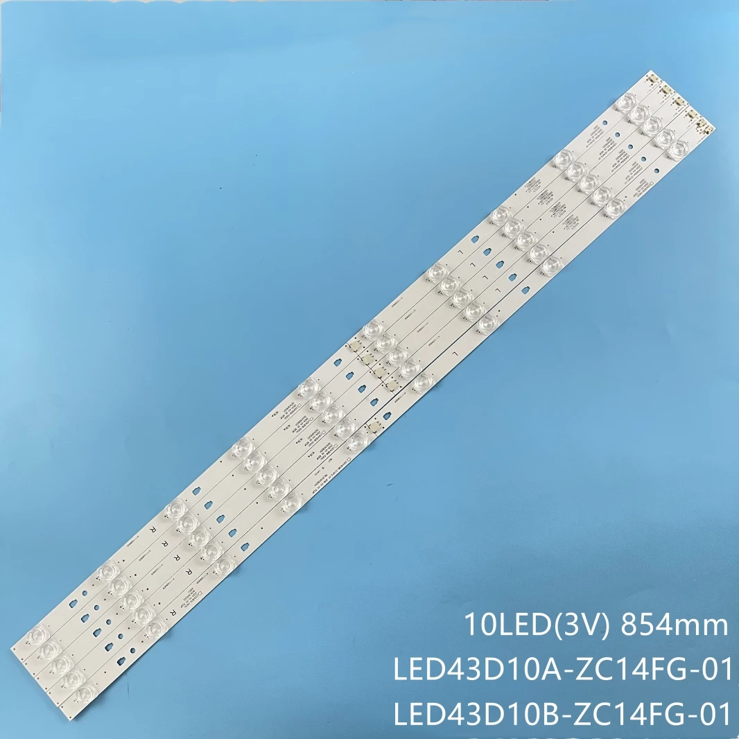 Комплект 5 бр. Led светлини ленти За JVC LT-43M650 LT-43M450 LE43U6500U FD4351A-LU LED43D10A LED43D10B-ZC14FG-01 LED43D10-03 (A) 04 0