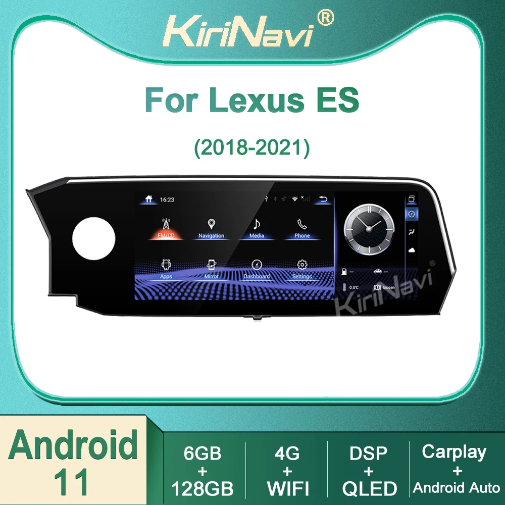 Kirinavi За Lexus ES ES250 ES300 ES300h ES350 2018-2021 Android 11 Автоматична Навигация GPS Авто Радио DVD Мултимедиен Плейър 4G 0