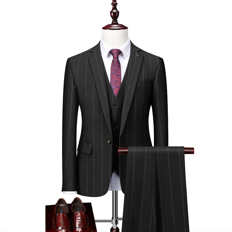 Мъжки Костюм 2020, Оборудвана Мъжки костюм на Райета, Червен, Сив, Син, Черен, Мъжки Костюми, Официални Луксозна Сватбена Рокля от 3 теми, 4XL-S