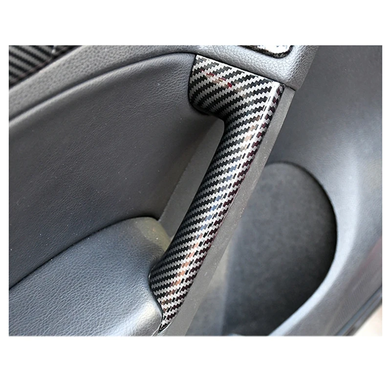 4 бр. Автомобилни Стикери от ABS-пластмаса с Шкурка от Въглеродни влакна, Вътрешната Врата, Подлакътник, Декоративна Капачка за Golf 6 MK6 2009-2013 0