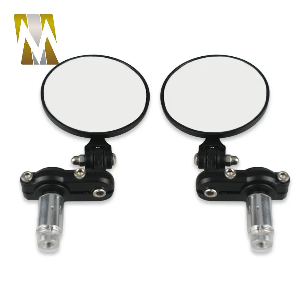 2 ЕЛЕМЕНТА 22 мм Универсален Мотоциклетное Огледало за Обратно виждане Огледала Дръжка Бар Кръгла Страна за Обратно виждане Мотоциклет Алуминиеви Аксесоари