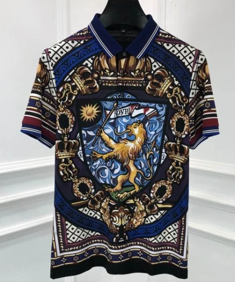 20ss маркова новост мода тигър кралския цвете готик пънк ежедневни тениска с принтом памучен тениска за мъже