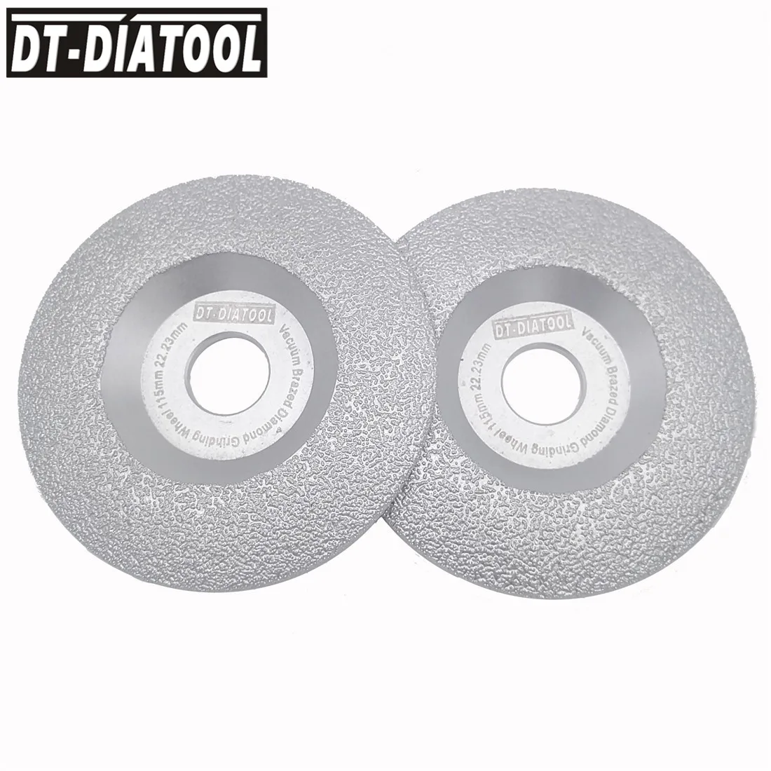 DT-DIATOOL 2 елемента Диаметър 115 мм Вакуумно Запояване на Диамантени Шлайфане колело По-Бърза Скорост По-Дълъг живот от 4,5 инча Строителен Материал