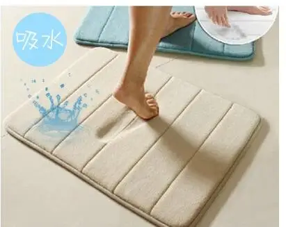 плътен цвят плюшено кадифе килим килим мат врати бавен отскок врата на мат водопоглъщаемост декорация на дома 0