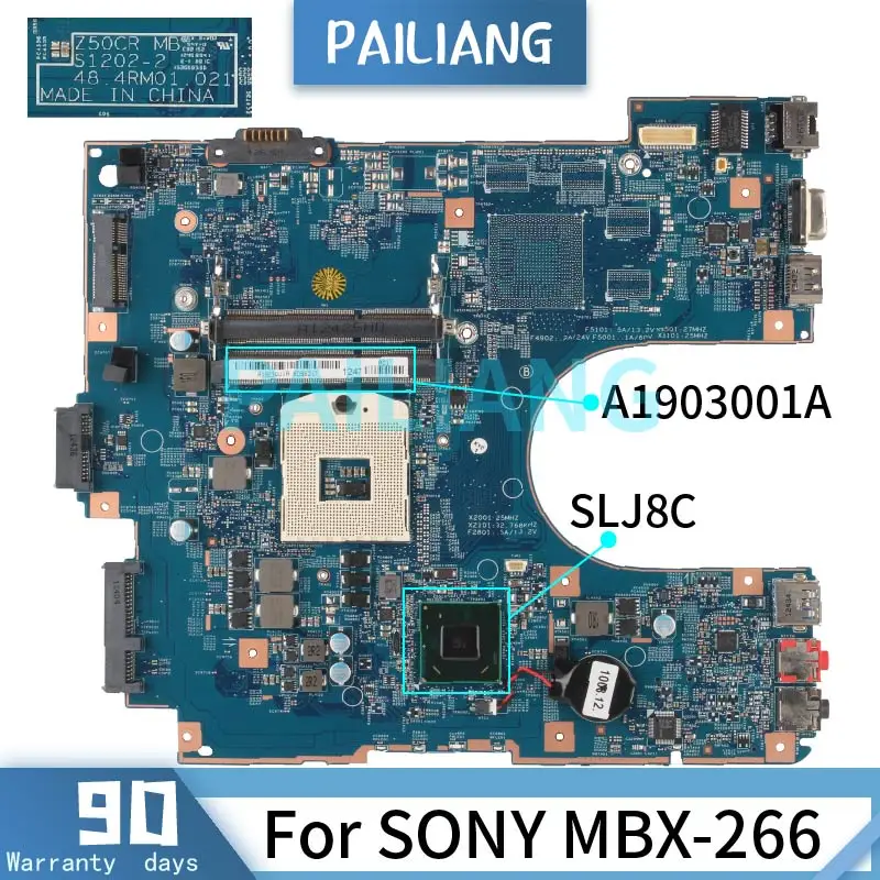 PAILIANG дънна Платка за лаптоп SONY MBX-266 SLJ8C дънна Платка A1903001A S1202-2 HM77 DDR3 ТЕСТВАН