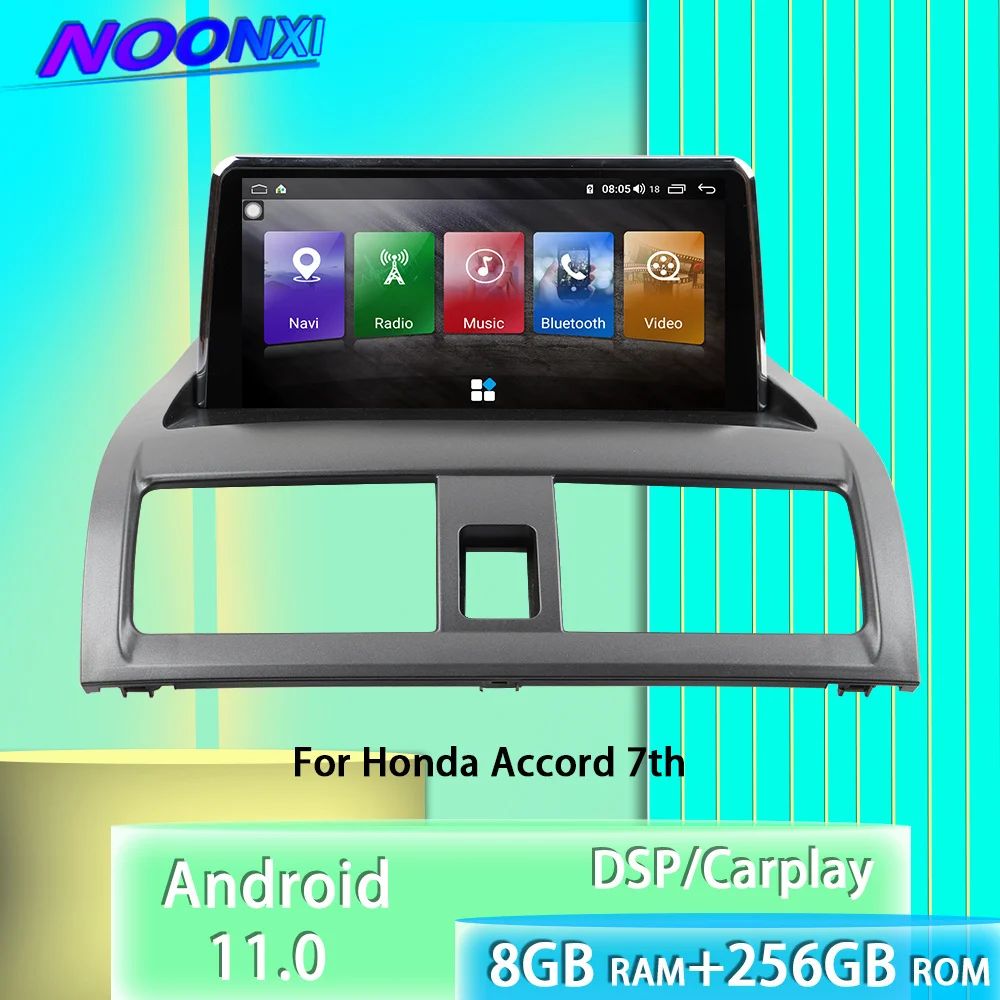 8 + 256G Android 11,0 За Honda Accord 7 2002 + Стерео Радио Авто Мултимедиен плейър Bluetooth GPS Навигация Carplay Главното устройство 2 Din
