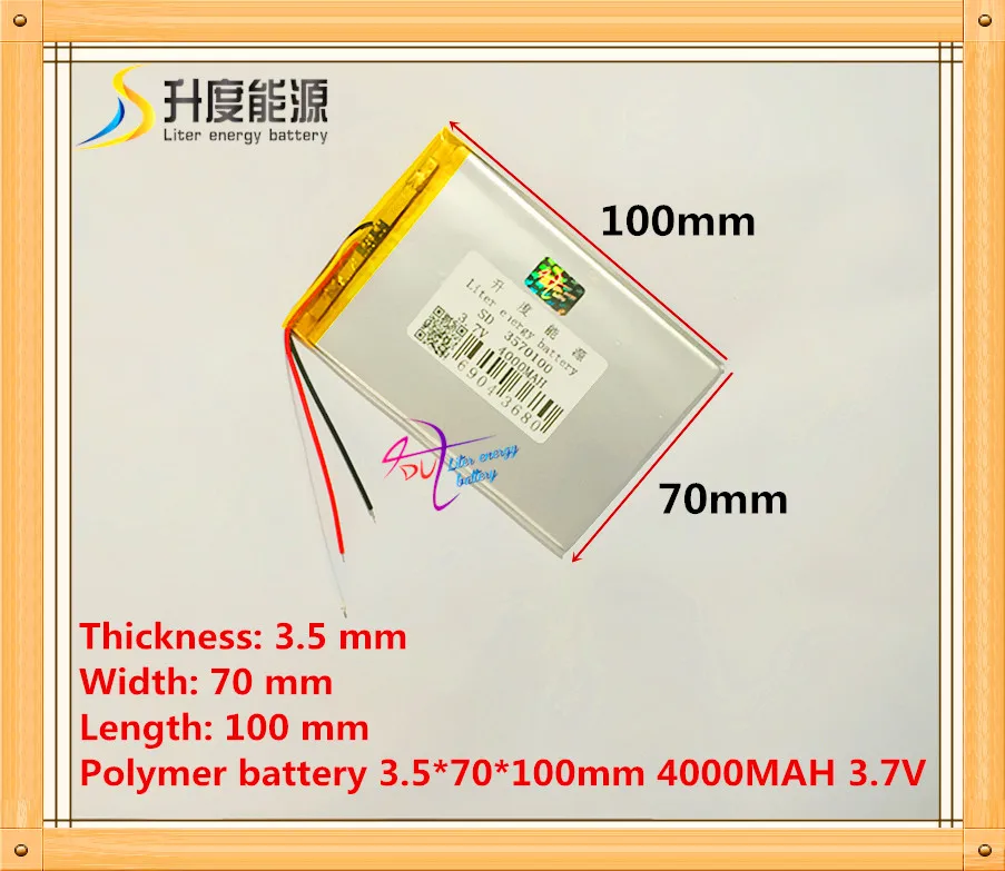 3 литра енергиен батерията за таблети 3570100 3,7 4000 mah (полимерна литиево-йонна батерия) Литиево-йонна батерия за таблет PC