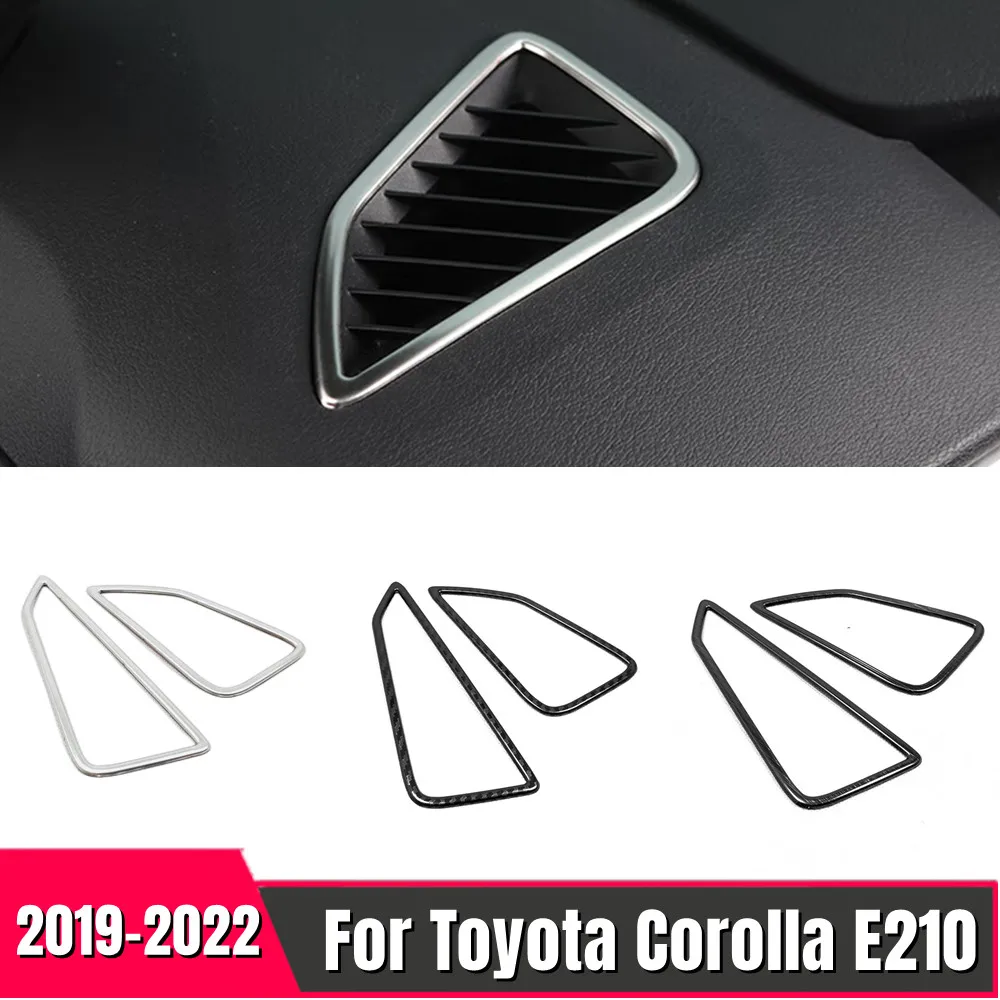 Неръждаема стомана Табло на автомобила Климатик отдушник Изход Тампон Етикети За Toyota Corolla E210 2019-2022 Аксесоари