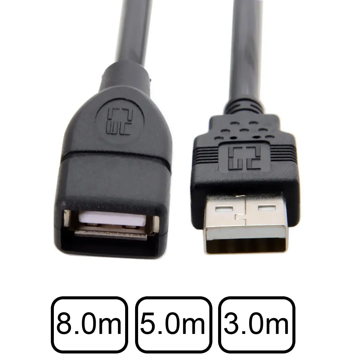 CYDZ Jimier USB Type A Кабел за принтер, скенер и на твърдия диск USB 2.0-USB Type A-A Кабел за предаване на данни Адаптер от мъжа към жената 8 m 5 m 3 m