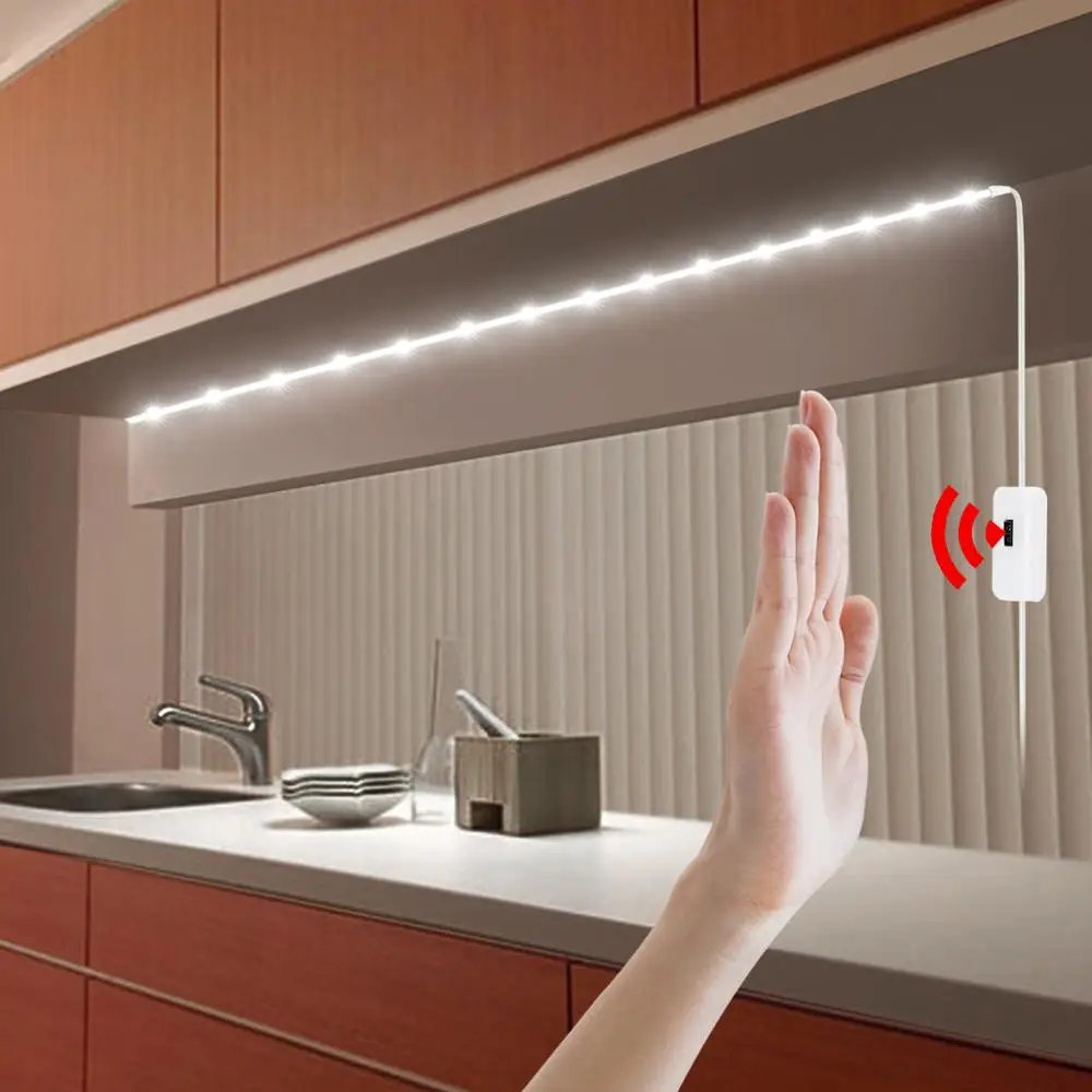Умна Лампа PIR Датчик за Движение Ръчно Сканиране LED нощна светлина 5 В USB Led Лента Водоустойчива Лента Спалня Домашната Кухня Шкаф Декор
