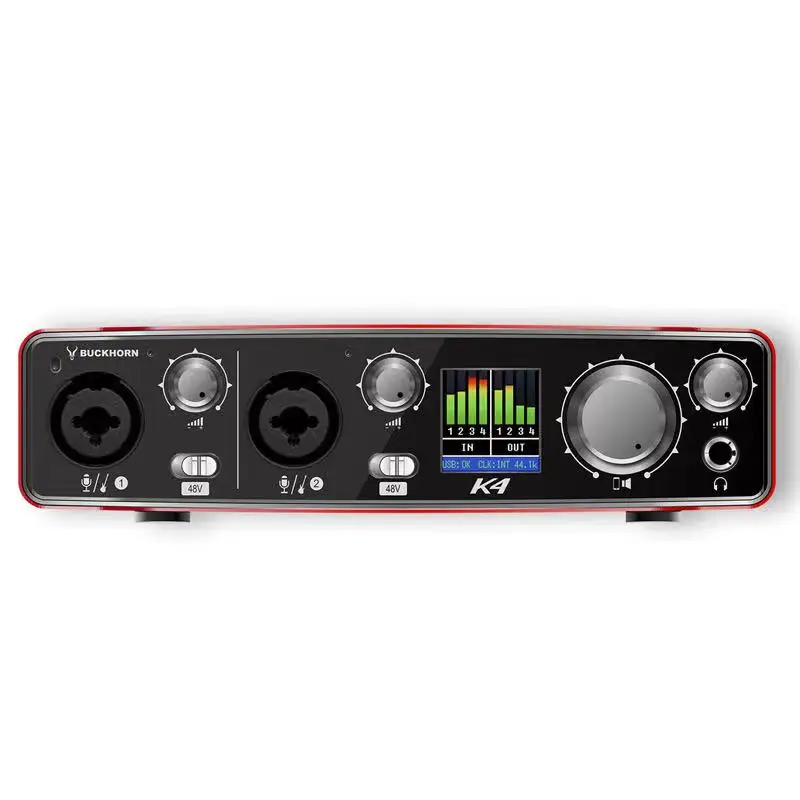 Професионална Звукова карта USB с 2 входа/2 изхода, интерфейс 2I2, студийная запис на звука за музикални предавания на живо, озвучаване 3-то поколение
