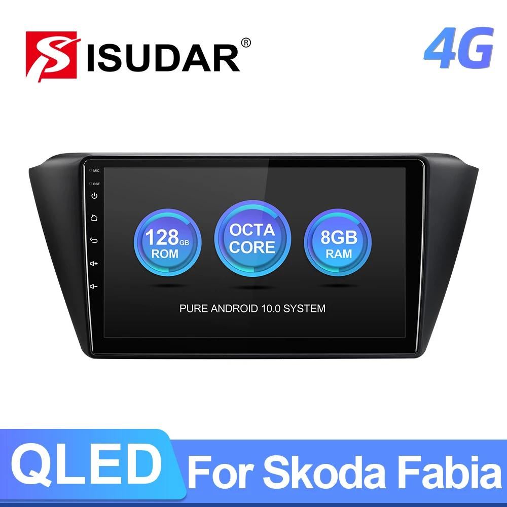ISUDAR T72 4G Android 10 Автомобилен Радиоприемник За Skoda Fabia 2015 2016 2017 2018 2019 GPS CANBUS Стерео С Екран, Bluetooth, 8 GB, Без 2din