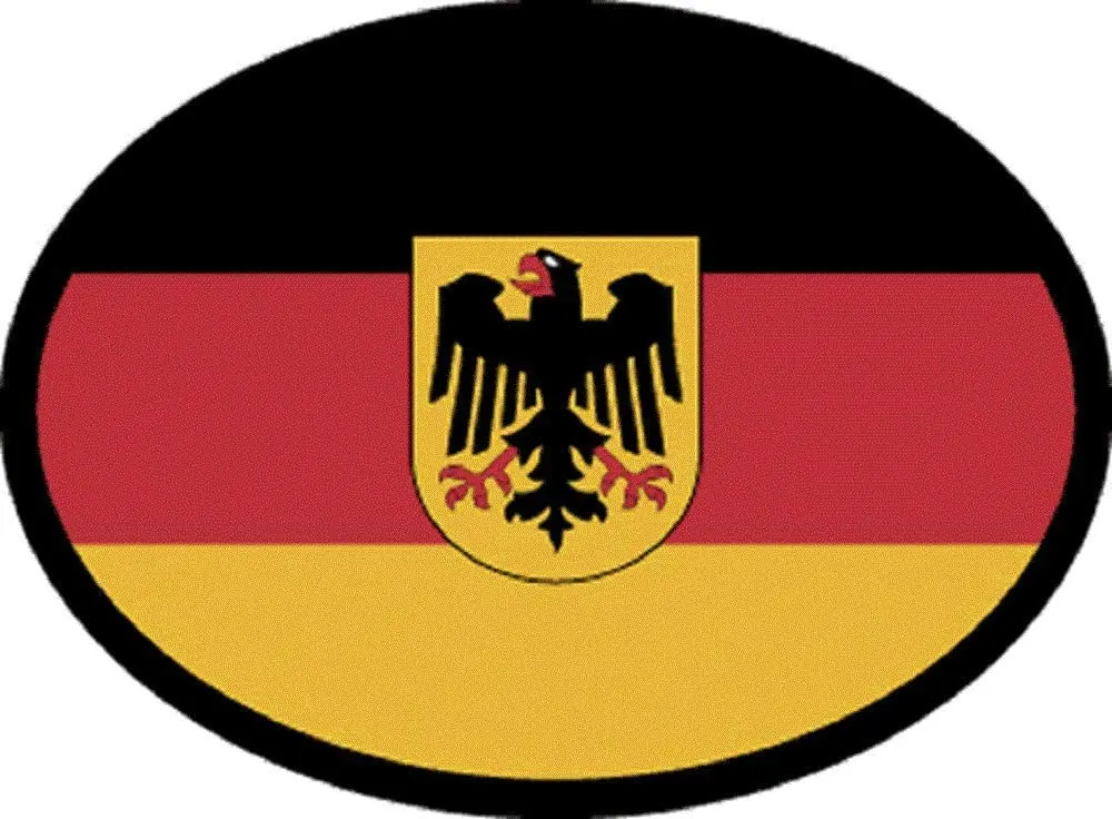 Горещо надувательство Немски Флаг със Стикер на Орел - Светоотражающая Германска Овални Стикер - Оригинална Художествена Vinyl Стикер