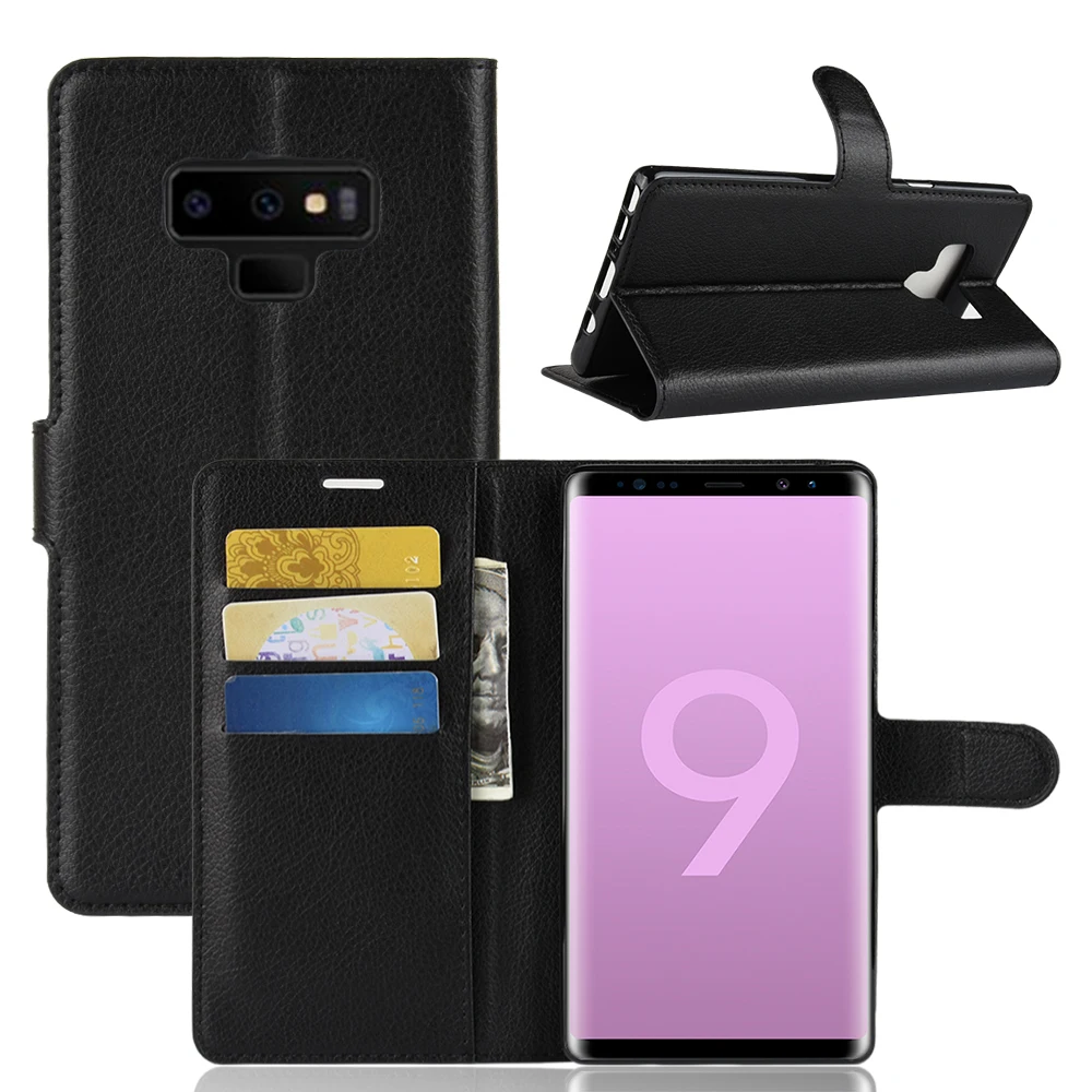 Модерен Портфейл От Изкуствена Кожа Калъф За Samsung Galaxy Note 9 Флип Защитен Калъф За Вашия Телефон С Притежателите На Карти