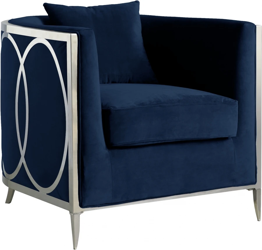 Изискан Монофонични velvet единична стол за дневна с акцент, стол за дивана Chesterfield, дневна мебели за лобито на хотела 0