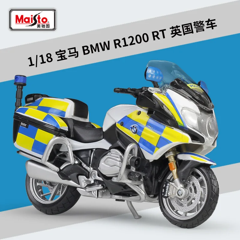 Maisto 1:18 BMW R1200 RT Полицай на Мотоциклет Molded под Налягане, Метални Модел на Спортен Мотоциклет Модел за Коллекционного Подарък B375 0