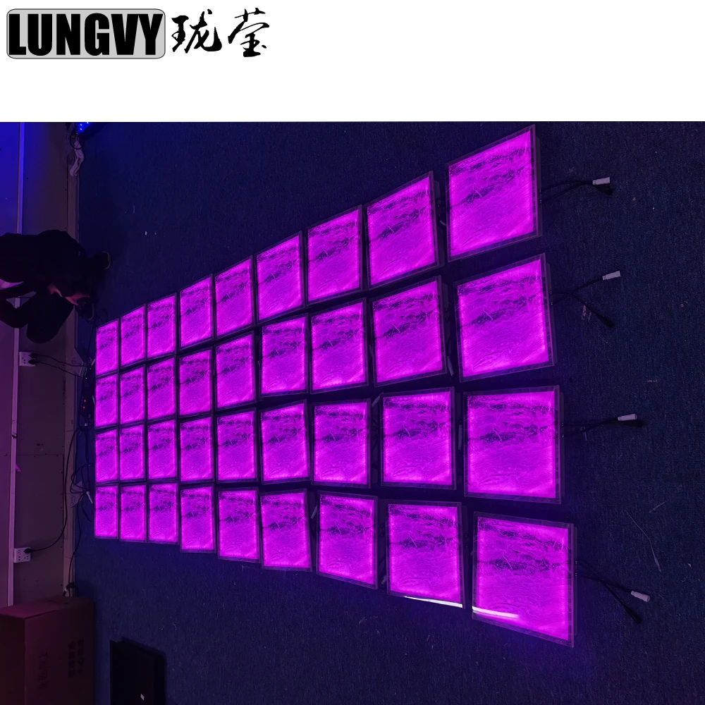 Мраморен ефект Led Лампа За Декорация на Партита 50x50 см RGB LED Дансинг Интерактивни Танцови Плочки За Театър, Сцена, Концерти