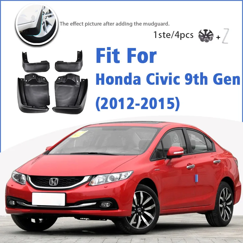 Калник на задно колело За Honda Civic 9-ти Gen 2012-2015 Предни Задни 4 бр. Калници автоаксесоари Авто Стил калник на задно колело Крило