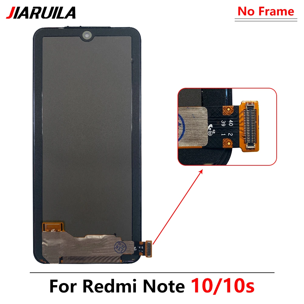 5 бр. Оригинален Нов LCD дисплей и Сензорен екран Дигитайзер Гъвкав Кабел За Xiaomi Redmi Note 10/Redmi Note 10s