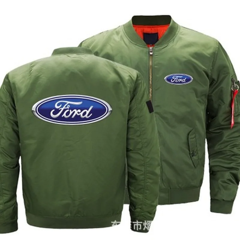 Новата Есенно-Зимна Лятна Яке Ford Logo Палто Мъжки Дамски Топли Ежедневни Бейзболна Яке С Цип 0