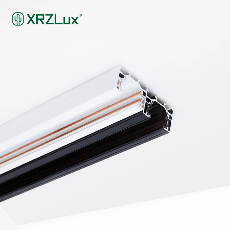 XrzLux 1 м Led Track Light Rail 3 Тел Песен Релса за led Трековых Лампи I Type Connnector Balck Бели Релси Осветление за интериор