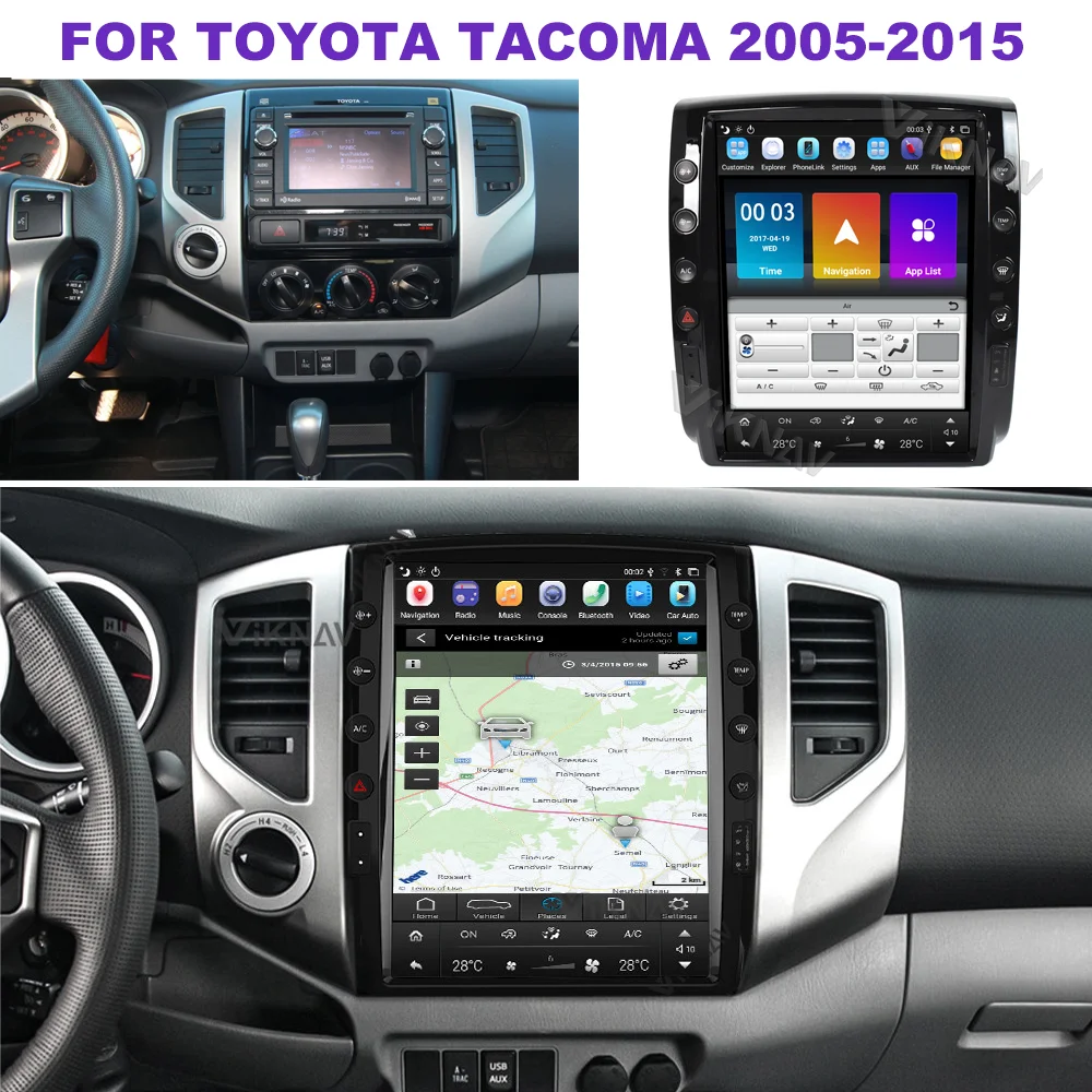 12,3-инчов Android автомагнитола За TOYOTA Tacoma 2005-2015 Сензорен Екран, DVD, мултимедия, GPS навигация авто стерео камера за задно виждане