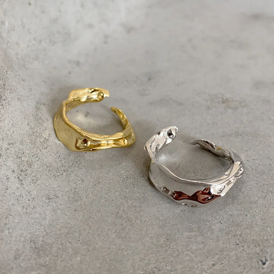 нишевое дизайнерски пръстен с нокът от сребро 925 проба, открывающееся нередовни вдлъбнати и изпъкнали пръстен във формата на показалеца си