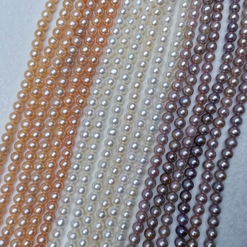 Много 5Qty 10 мм почти през цялата сладководни перли свободни перлени нишки #ZJ9000507