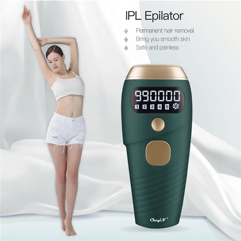 Эпилятор за епилация на лазер IPL Безболезнен постоянен уред за епилация IPL 5 нива 990000 огнища светъл за бикини Тяло 0
