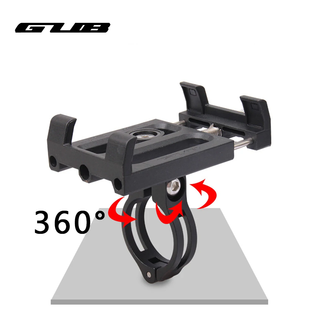 GUB 360 Градуса на Въртене на Велосипеди Телефон Поставка За 3,5-6.2 инчов Смартфон Универсален Велосипеден Притежателя На Волана, Плюс 3 Черен 0