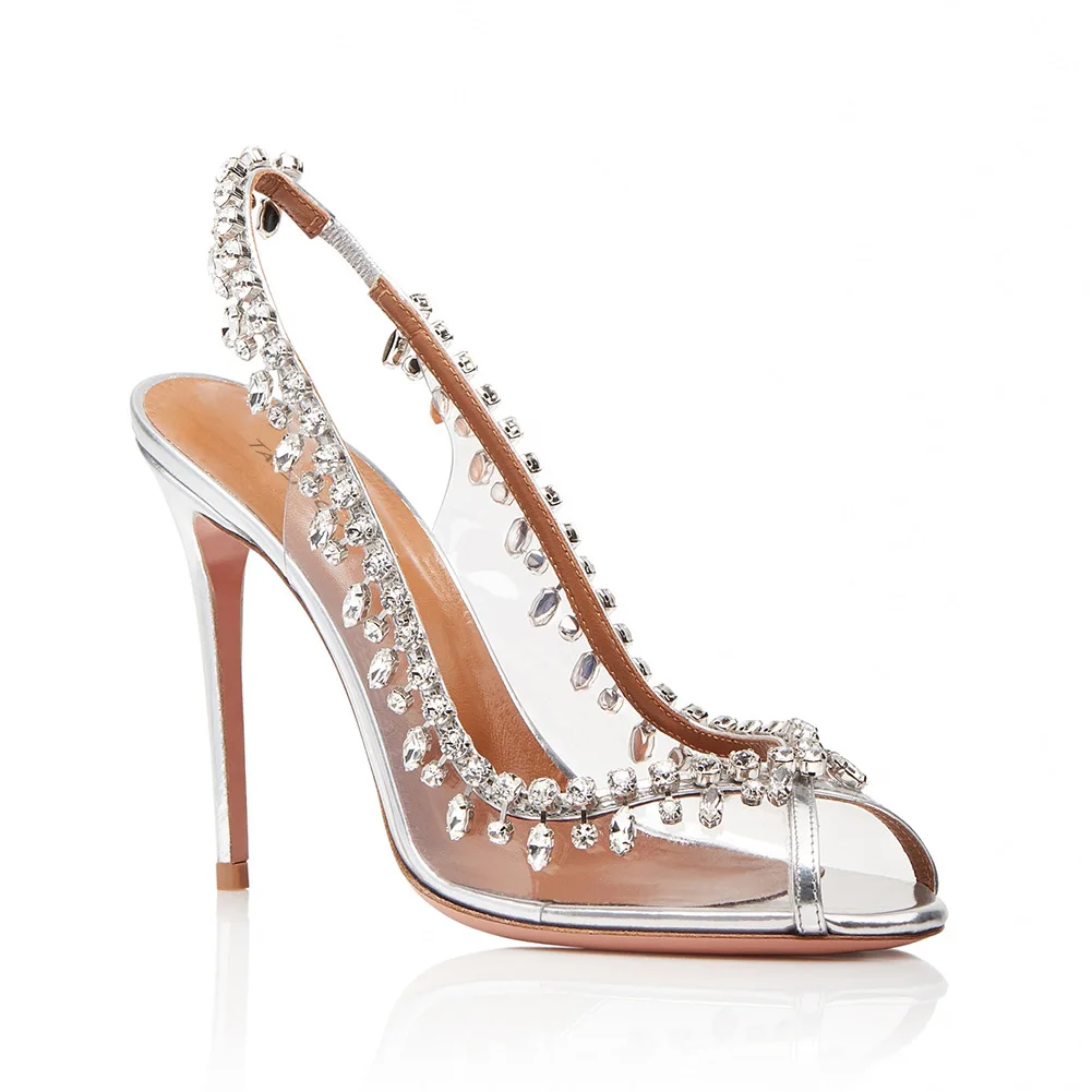 2022 Годишна Жена Танцови обувки на Висок ток с Рибено Уста, дамски обувки Големи Размери, Великолепна Мода обувки от Веригата 0