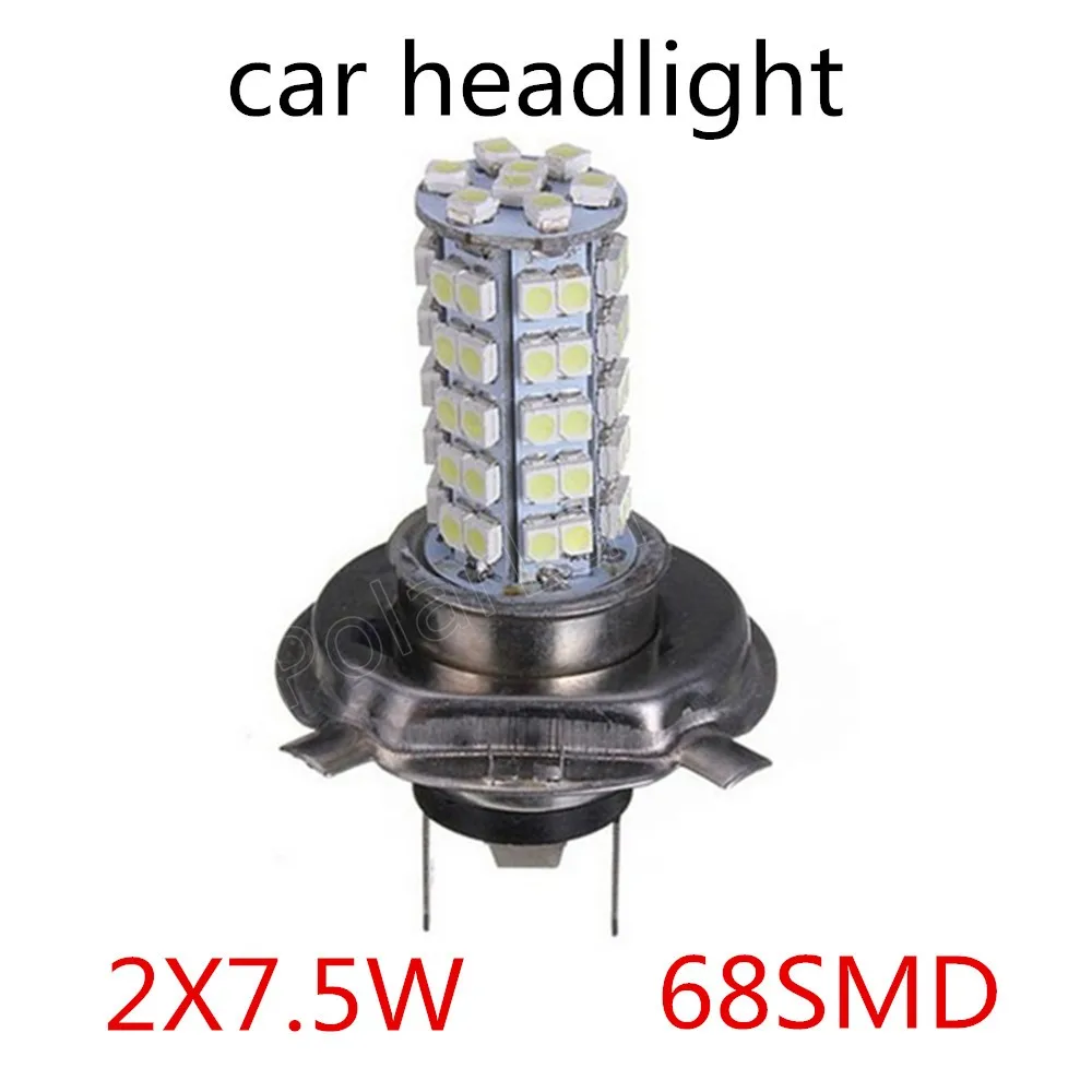 една двойка най-добрата цена за продажба 7.5 W 9005 68SMD 1210 3528 LED Студена Бяла Мъгла Лампи На Светлината на автомобила 12 В източник на постоянен ток външен