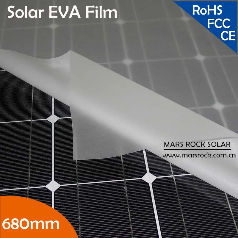 На 100 метра 680 мм широчина на Слънчевата EVA Фолио за капсулиране на слънчеви панели за сертифициране TUV + безплатна доставка