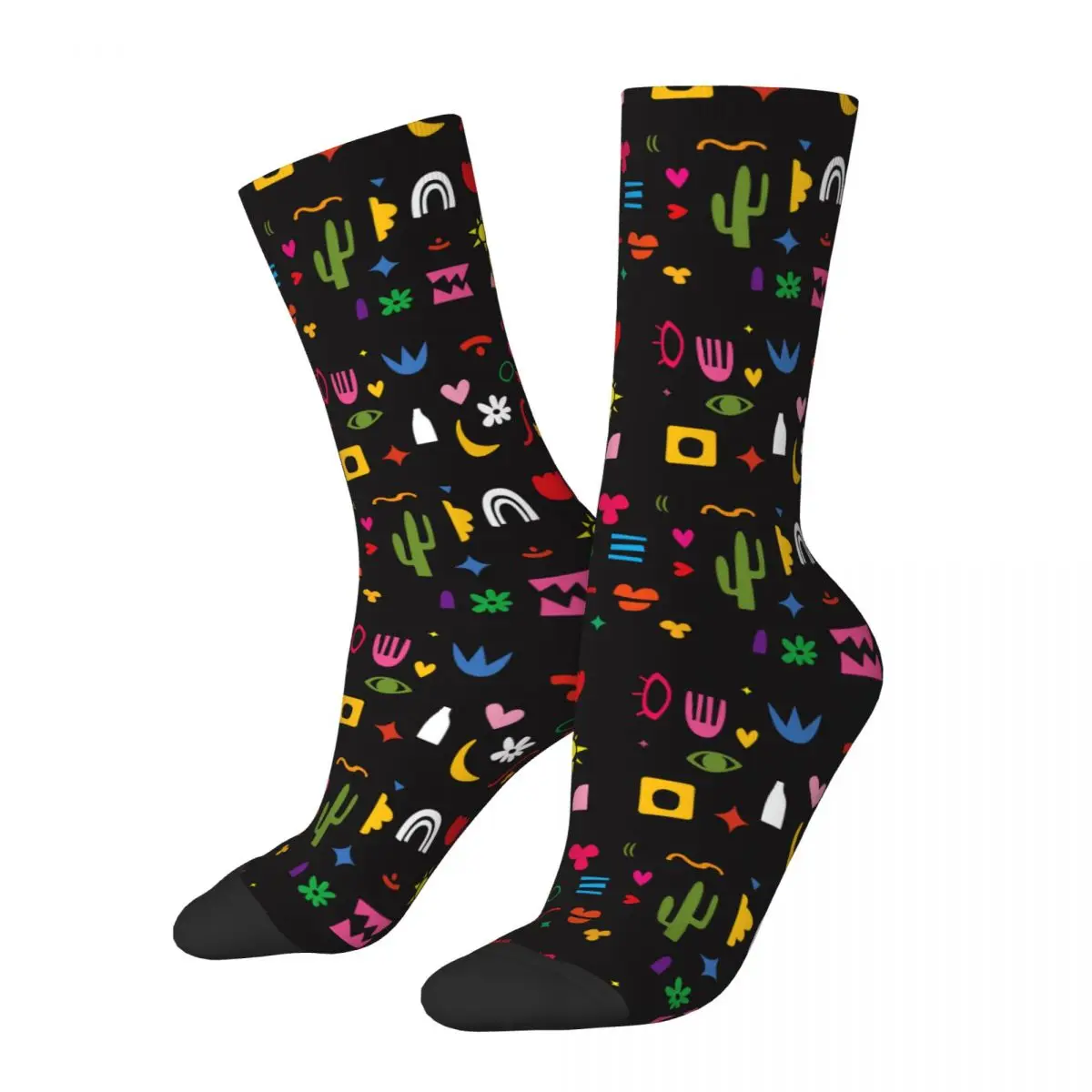 Модерен мъжки Чорапи в стил Харадзюку, Артистични Пръсти в стила на Матис, Многоцветен Женски Чорап за Скейтборд, Пролет-Лято, Есен-Зима