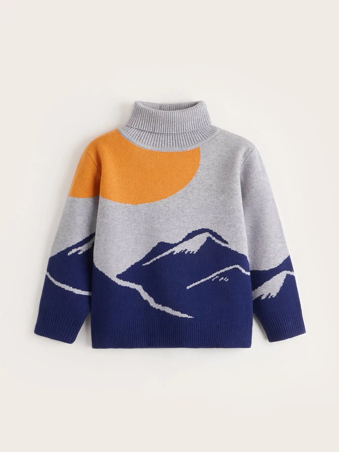 Пуловер с висока Воротом и Планински Модел За малки момчета Inverno Menino 10anos 0