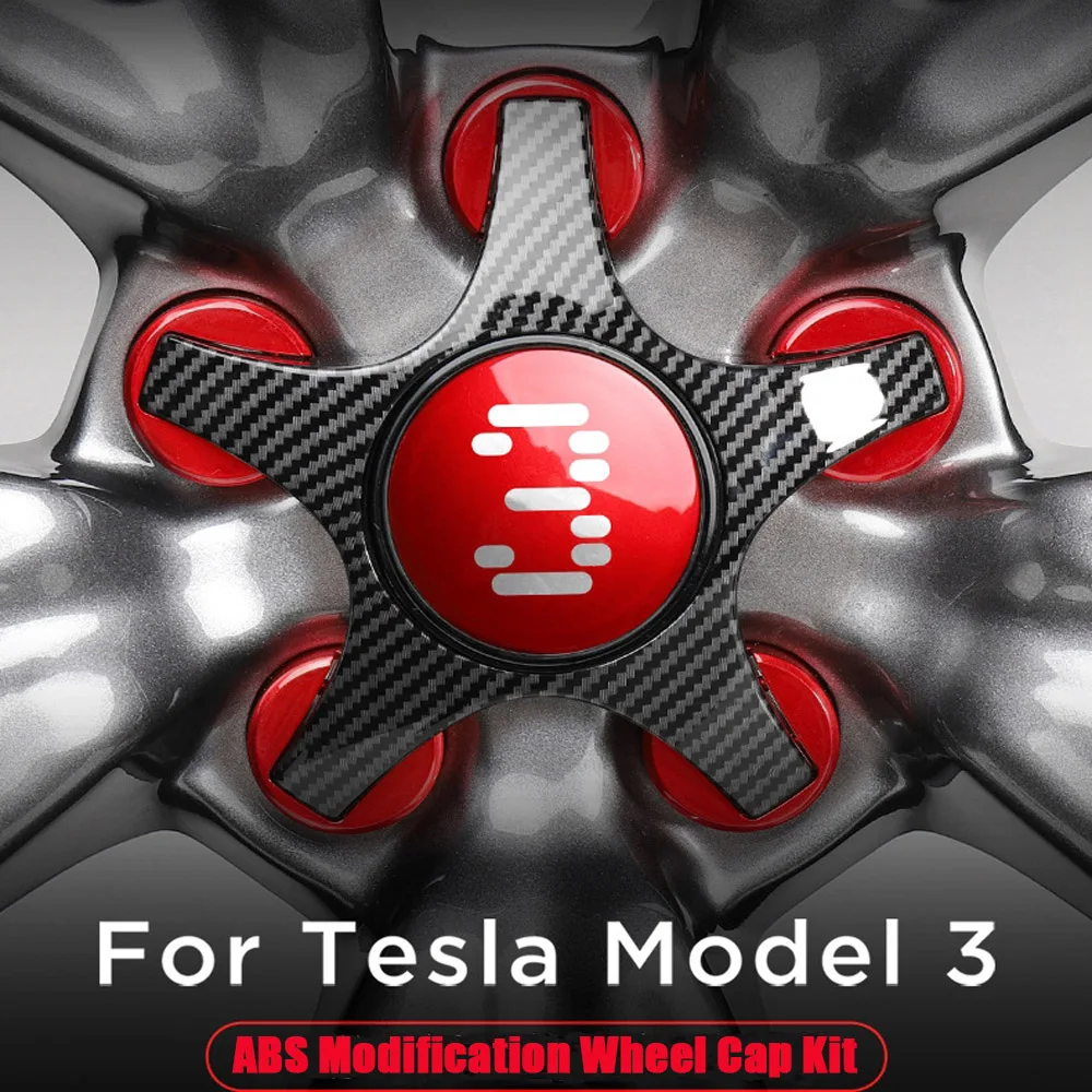 За Tesla, Модел 3 Капачката на Главината на Автомобила Планетарни Двигател 18 Инча, Колелото P Версия ABS Промяна на Цвета на Капачката на Колелото Комплект 4 бр./компл. 0