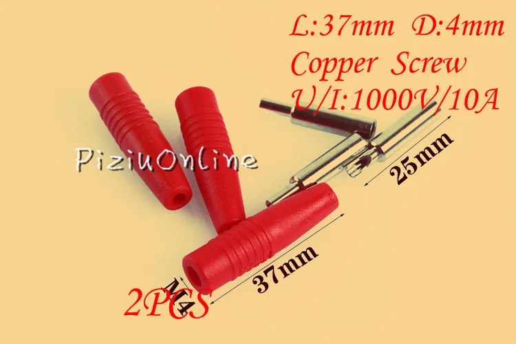 2 Бр./ЛОТ YT210 Високо качество на Червено 4 мм конектор тип 