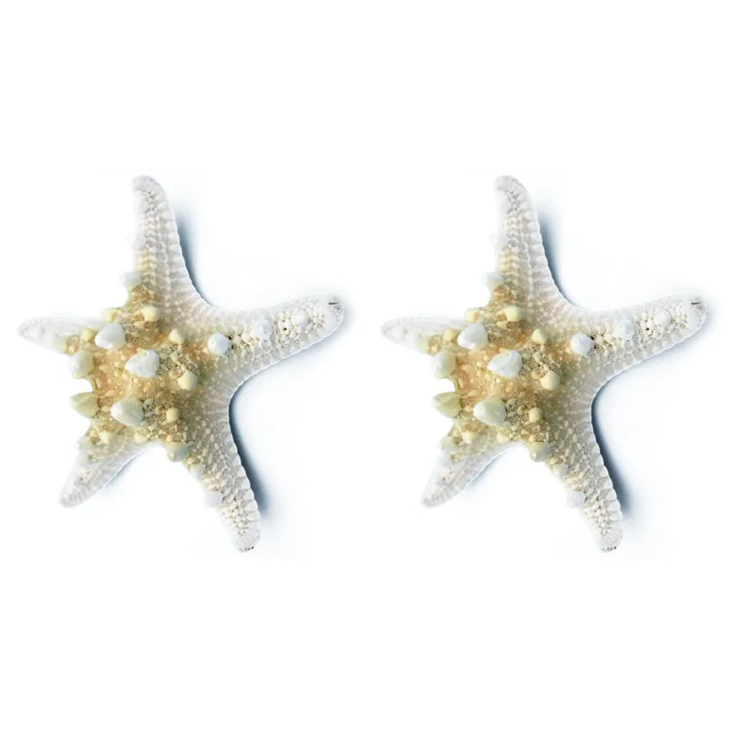 2 ЕЛЕМЕНТА Натурална Морска Звезда Морска Звезда Черупки Осъществяване САМ Занаят Декор