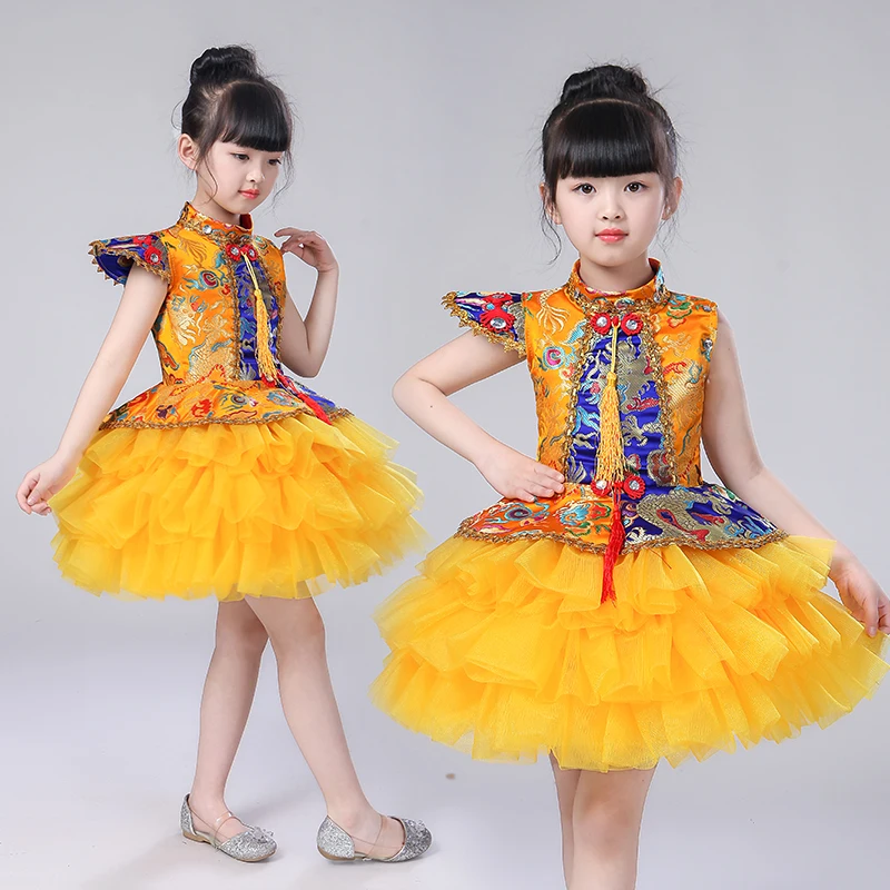 модерни детски танцови костюми за деца, танцово рокля-пакетче с пайети за момичета, танцово рокля за салса за момичета, танцови