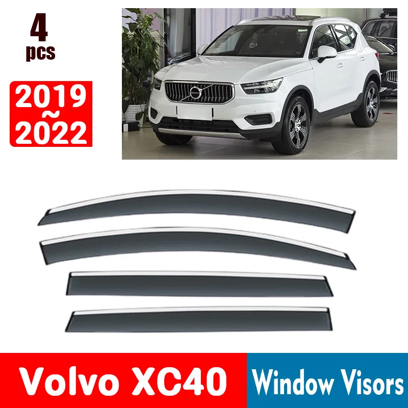 ЗА Volvo XC40 2019-2022 Прозорец Очила за Защита От Дъжд на Прозореца Дъждобран Дефлектор Тента Щит Вентилационна Защита Тента Капак Завърши