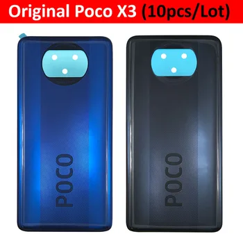 10 бр./партида, Оригиналът на Задната делото за Xiaomi POCO X3 NFC Глобалната версия на Корпуса на отделението за батерията на Задния капак на отделението за батерията