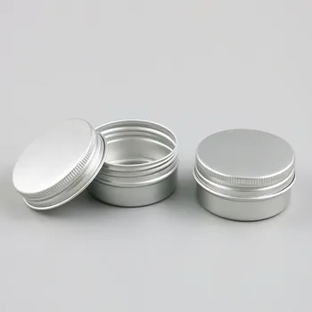 100 x Малки метални кутии по 30 г, алуминиеви кутии за соли за вана, сребърен козметична опаковка, пътен контейнер, 30 мл на 1 унция
