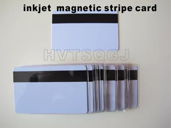 100шт безплатна доставка cr80 за мастилено-струен печат PVC магнитна лента карти Voor Epson En Canon мастилено-Струен Принтер Witte Lege Kaart