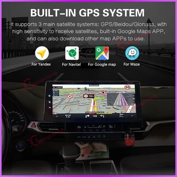 12,3 инча За Toyota SIENNA 2021 2022 Авто Интелигентен Мултимедиен Плейър GPS Навигация Радио Android 11 6 + 128 Г Carplay 4G 4