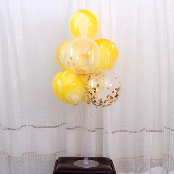 12 инча Бонбони, Тестени изделия Балон Розово Злато Конфети Прозрачни Балони Агатовое Облак Латексный Балон Рожден Ден на Сватбен Фестивал