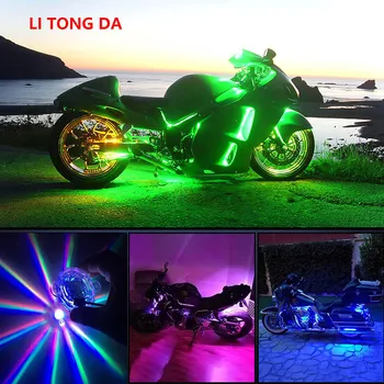 12v мотоциклет LEDRBG светкавица декоративен осветление задна светлина электромобиля промяна светлина вечер с атмосферно светлина 0