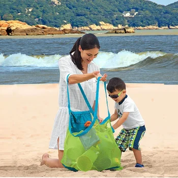 17 Инча Открит Квадратен Зелена Лятна Сгъваема Пътен Окачен Чанта За Съхранение На Детска Колекция Играчки Прозрачен Преносим Мрежест Чанта 0