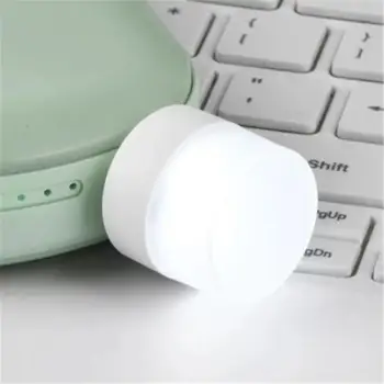 1бр 5 В USB куплунга, а Нощно Преносими Led Лампа За Четене Със Защита на Очите Компютърна Лампа За Четене Малка Кръгла Лампа нощна светлина