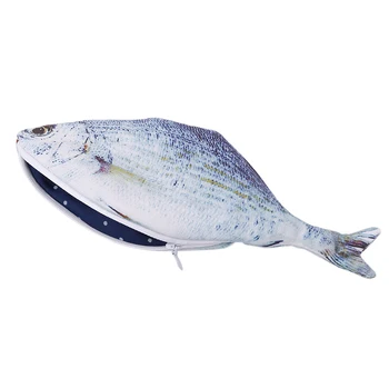 1БР Kawai Риба за Съхранение на Моливи Калъф Имитация на Скъпа Тъкан Плюшен Риба Дръжка Скоростна Голям Капацитет на Ученически Пособия, Офис Консумативи 4