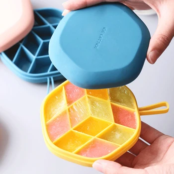 1бр Силиконови 12 Кухина Шестоъгълник 3D Форма За Лед, направи си САМ Popsicle Плесен Производителите на Сладолед Кутия За Съхранение на Аксесоари За Десерт